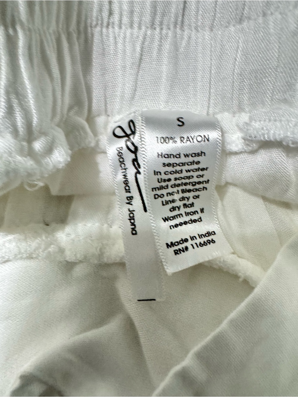 Goa Beachwear by Japana with Lace Open Side Harem Beach Pants White S - Picture 7 of 10